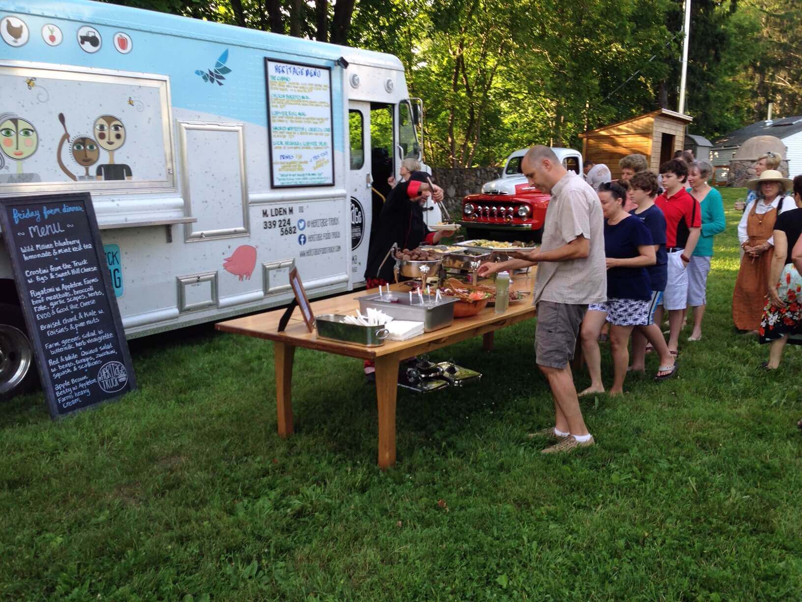 Catering set up of local food partner food truck at special event