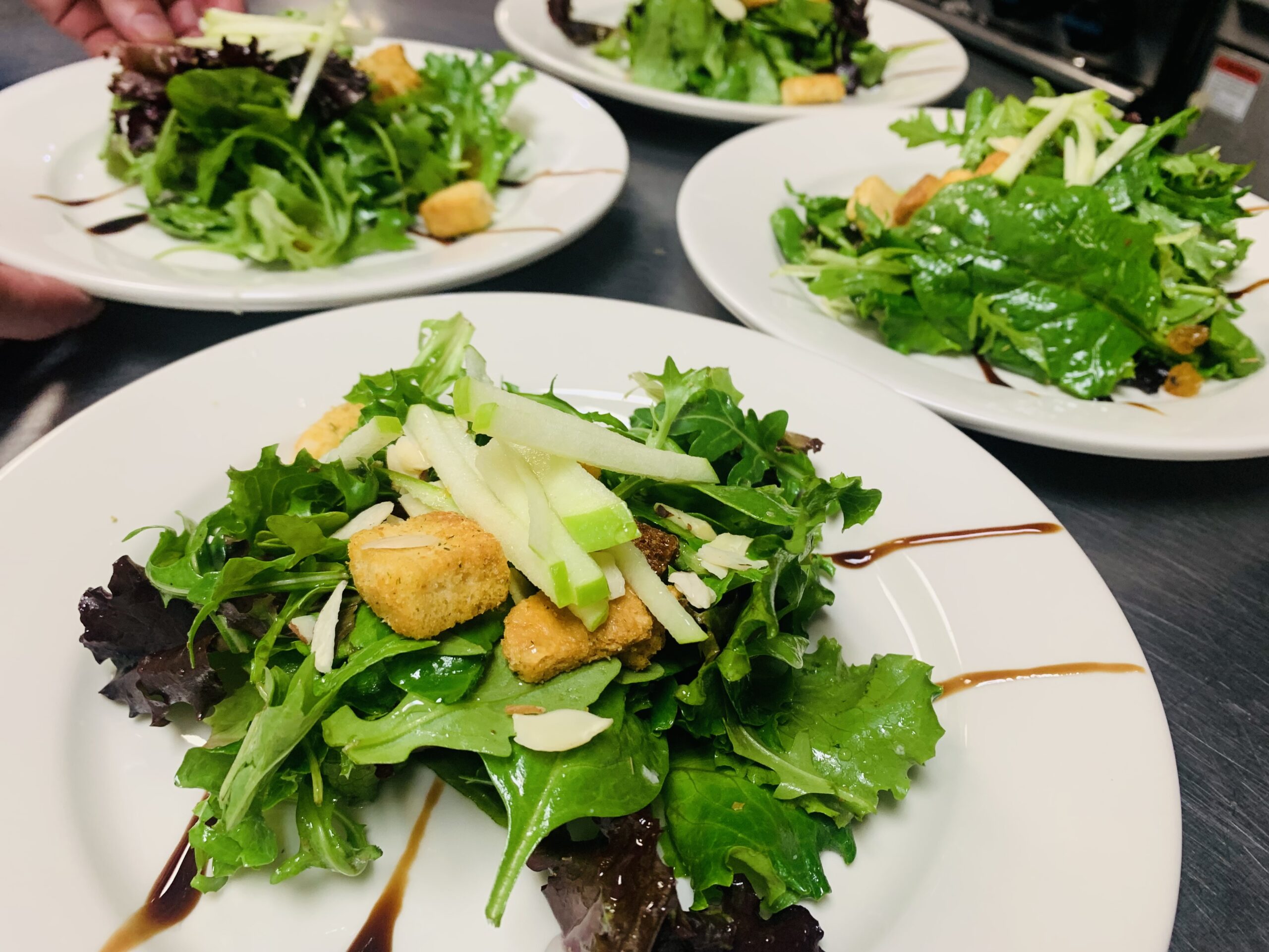 Balsamic glazed prepared salad